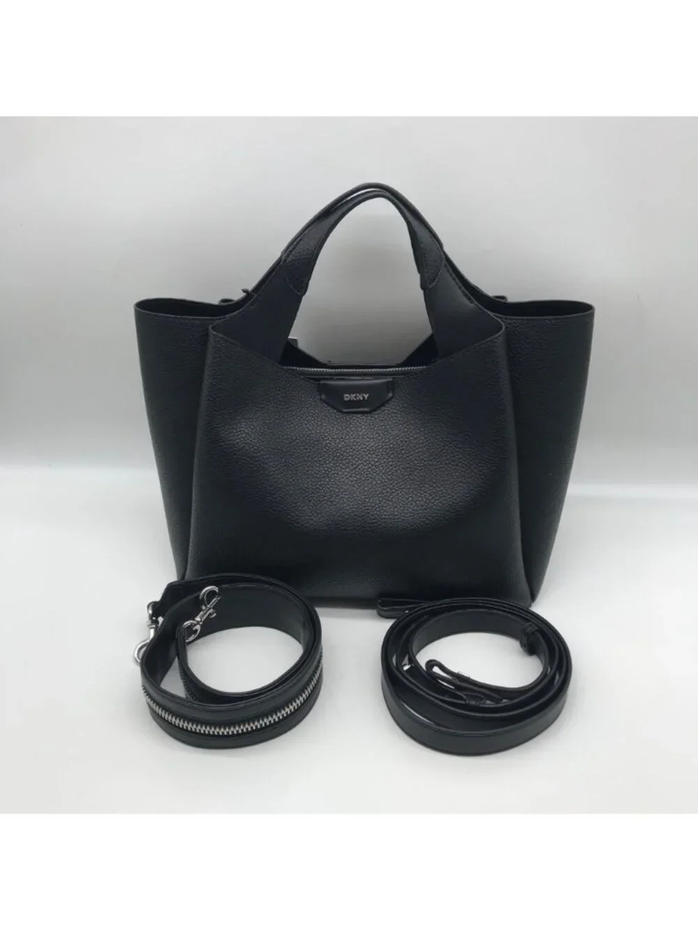 DKNY Black Top Handle Willa Satchel